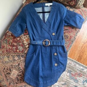 Elliatt Blue Mini Dress with Belt